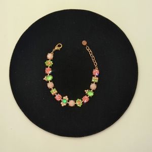 Pink and Green Crystal Bracelet